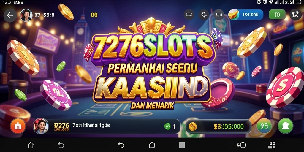 Screenshot dari gameplay menarik 7276SLOTS dengan grafis yang memukau.