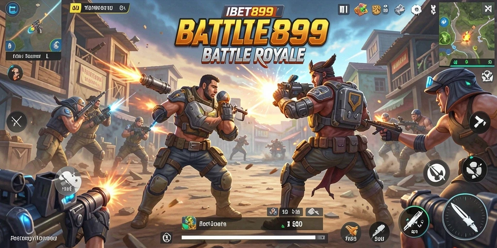 Gameplay mendebarkan dalam IBET899 di medan perang Battle Royale.