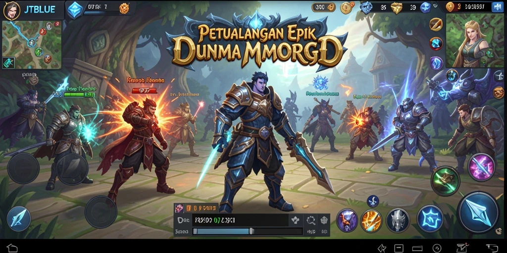 Tampilkan gameplay mendebarkan dan interaksi pemain di JTBLUE.