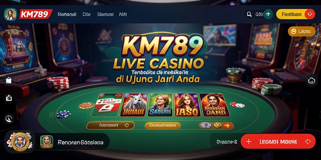 Screenshot gameplay KM789 menampilkan pengalaman Live Casino yang intens dan interaktif.