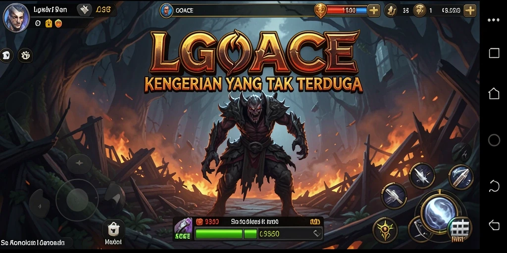 Tampilan gameplay LGOACE dengan suasana horor yang menegangkan.