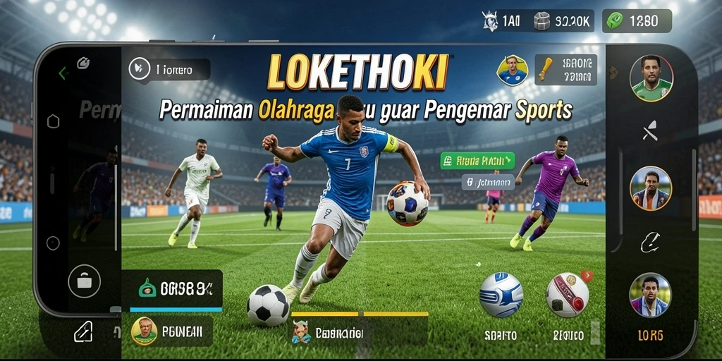 Tampilan action seru dalam <strong>LOKETHOKI</strong> dengan berbagai pilihan olahraga.