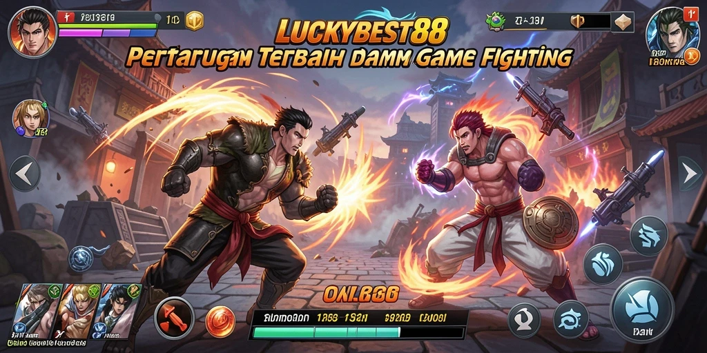 Gameplay seru dalam pertarungan karakter LUCKYBEST88.