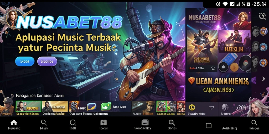 Screenshot dari gameplay NUSABET88 menampilkan berbagai fitur musik