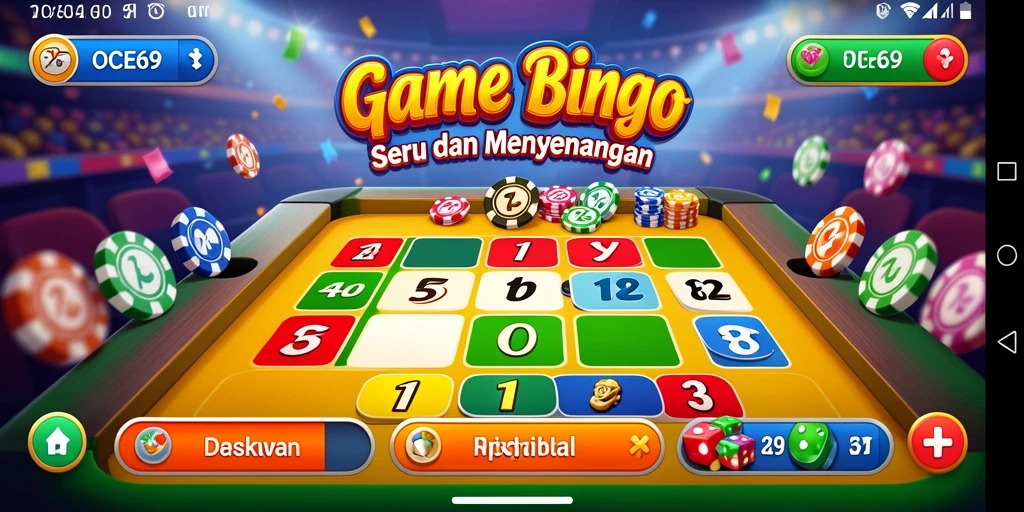 Screenshot OCE69 menampilkan gameplay seru Bingo yang memikat.