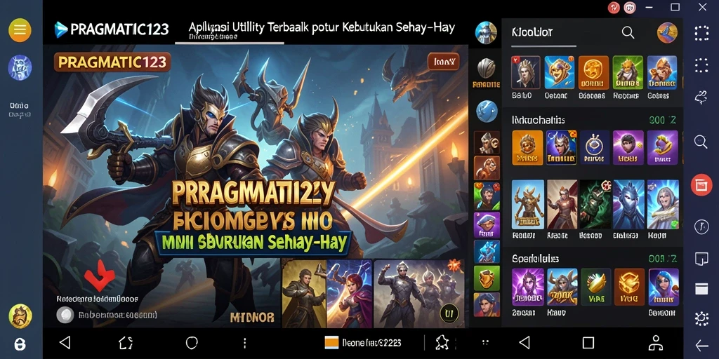 Screenshot utama PRAGMATIC123 menampilkan berbagai fungsi aplikasi Utility yang bermanfaat.