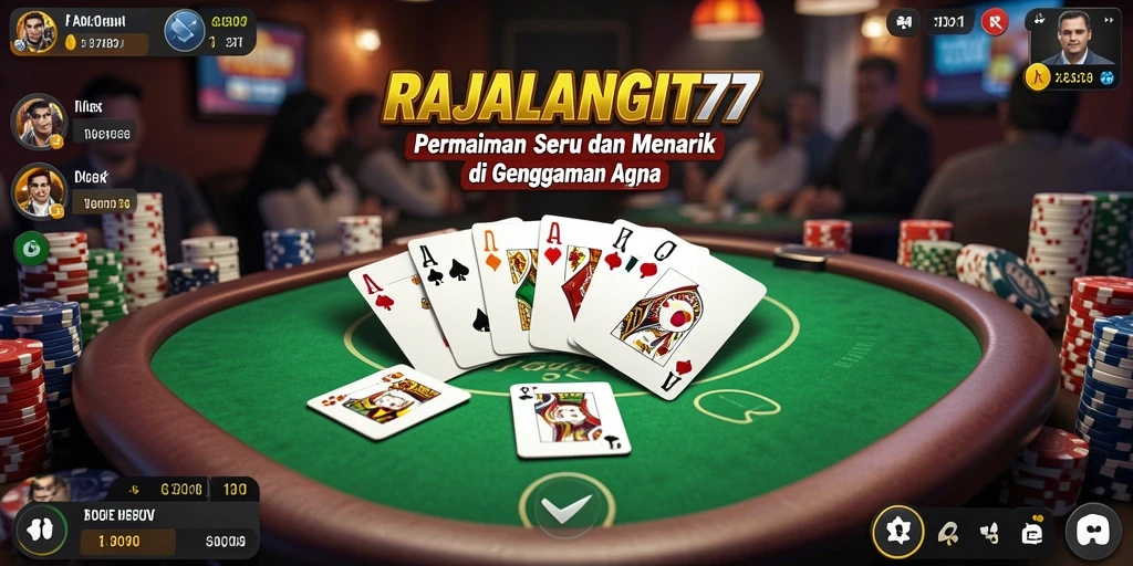 Tampilan menarik dari gameplay Poker RAJALANGIT77 yang mengasyikkan.