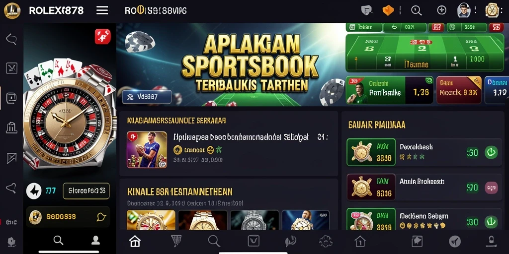 Tampilan gameplay <strong>ROLEX878</strong> yang menampilkan berbagai jenis olahraga untuk taruhan.