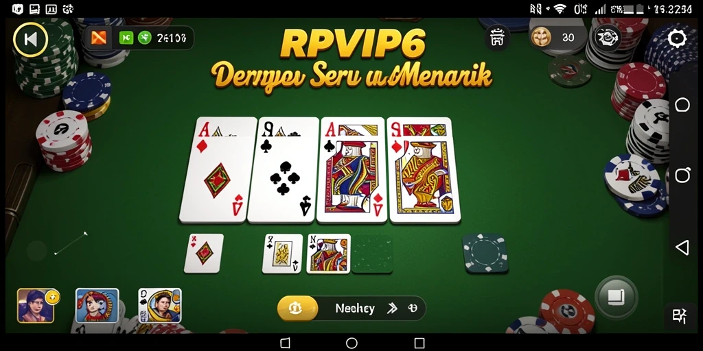 Tampilan screenshot RPVIP6 menampilkan aksi permainan Domino yang seru.