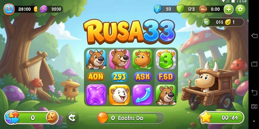 Screenshot utama RUSA33 menampilkan gameplay seru Match-3.
