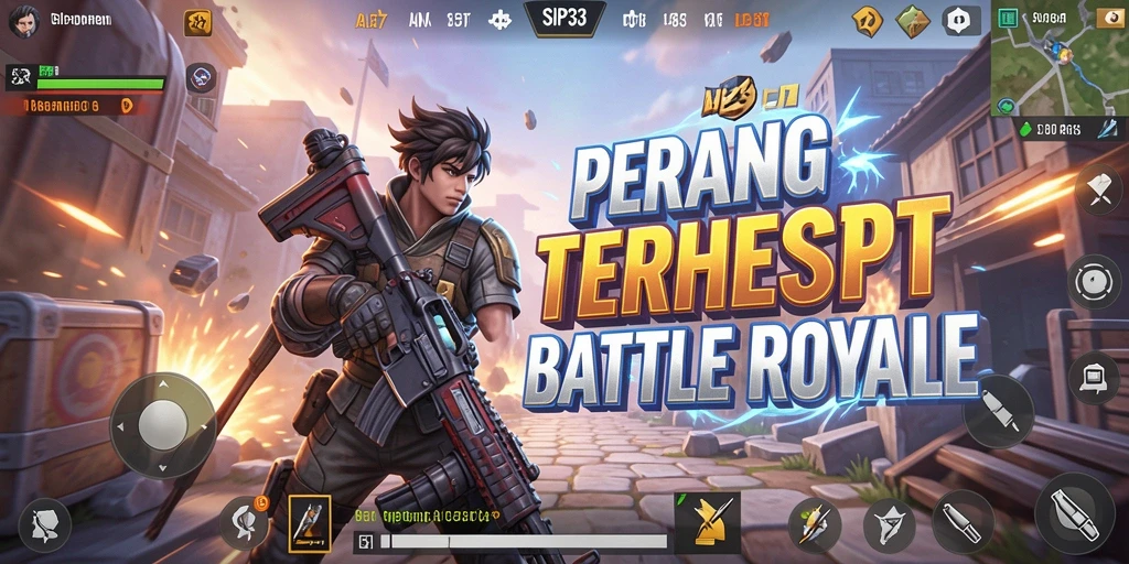 Gameplay seru SIP33 dalam arena Battle Royale.