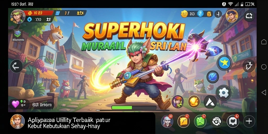 Tampilan antarmuka utama aplikasi SUPERHOKI yang ramah pengguna.