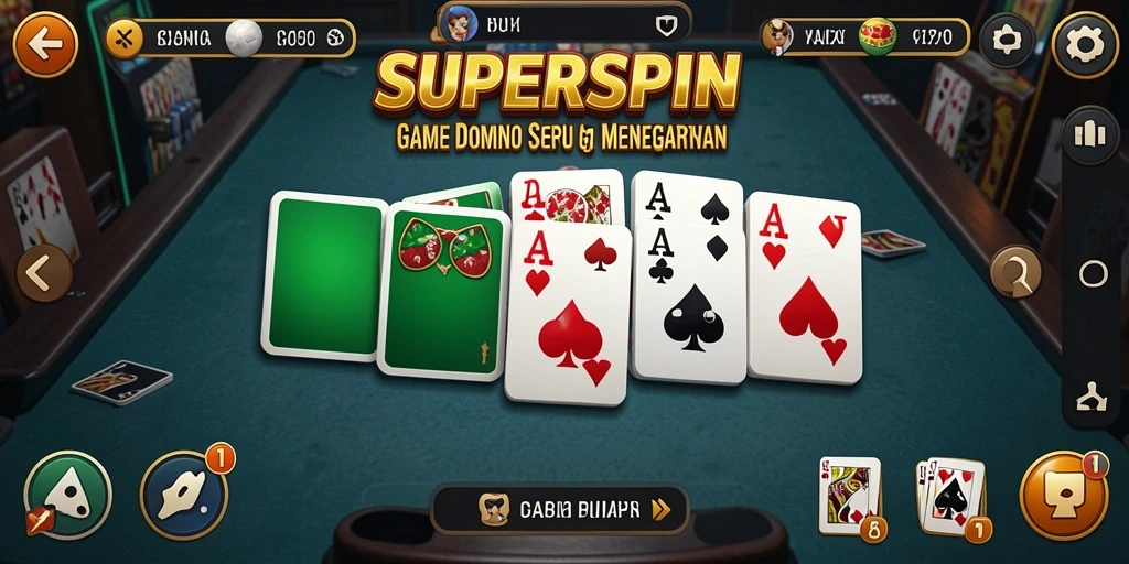 Tampilan gameplay SUPERSPIN yang dinamis dan menarik.